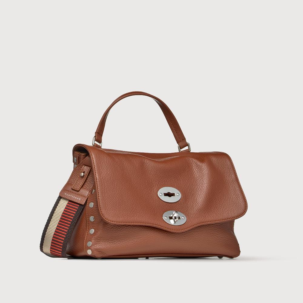 Zanellato BORSA POSTINA® SMALL IN PELLE MARTELLATA BROWN CANALETTO | Zanellato In Linea