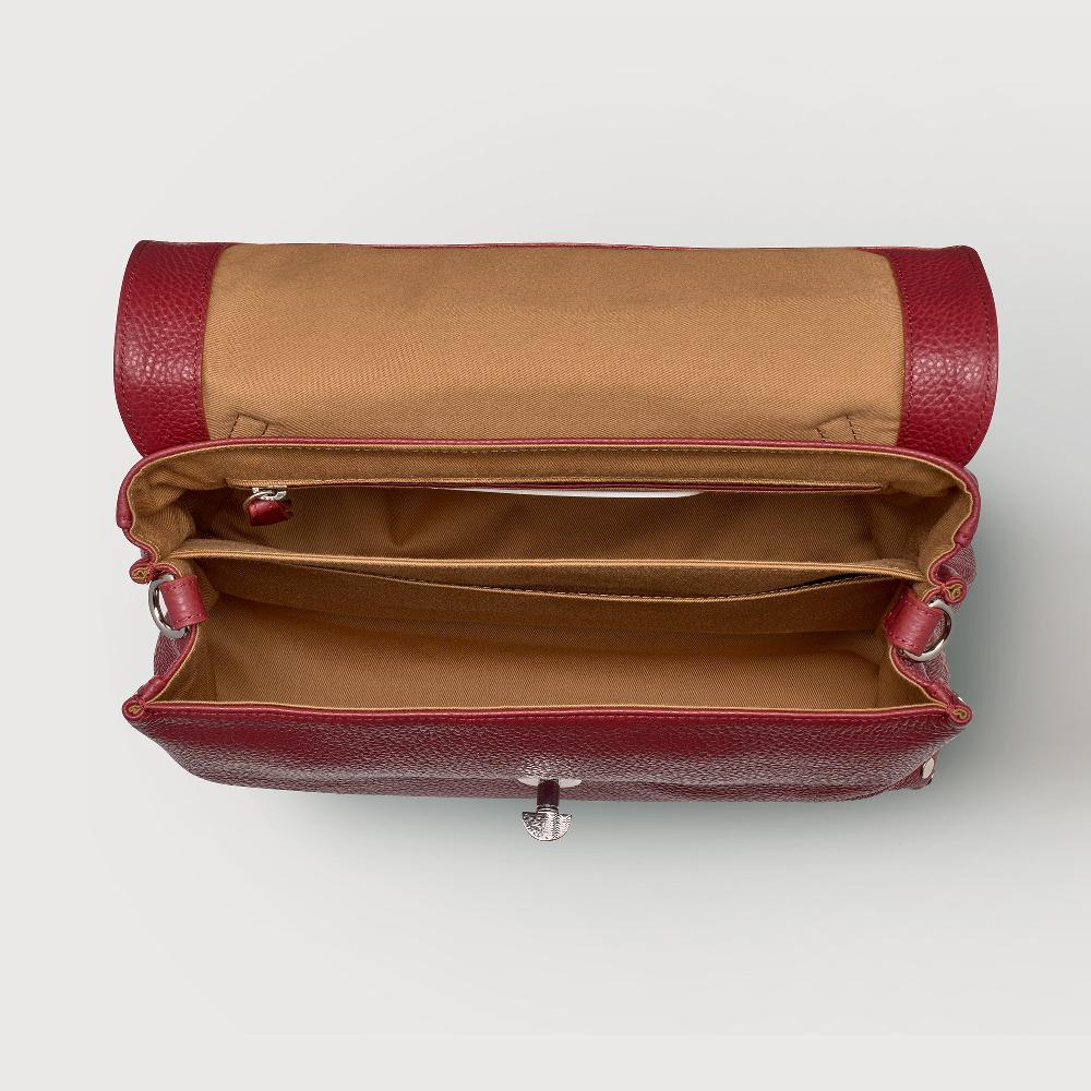 Zanellato BORSA POSTINA® SMALL IN PELLE MARTELLATA RED OPERA | Zanellato Nuovo
