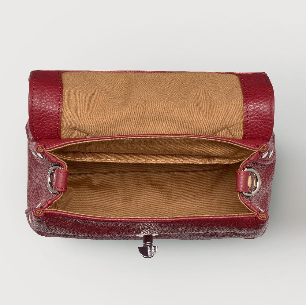 Zanellato BORSA POSTINA® BABY IN PELLE MARTELLATA RED OPERA | Zanellato Qualità