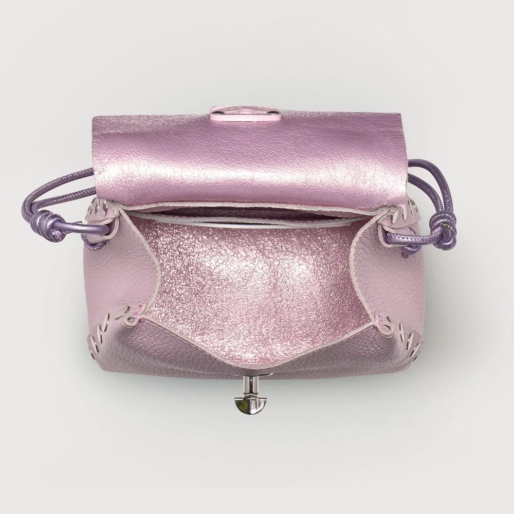 Zanellato BORSA POSTINA® SUPER BABY IN PELLE LAMINATA PURPLE GLICINE | Zanellato Promozione