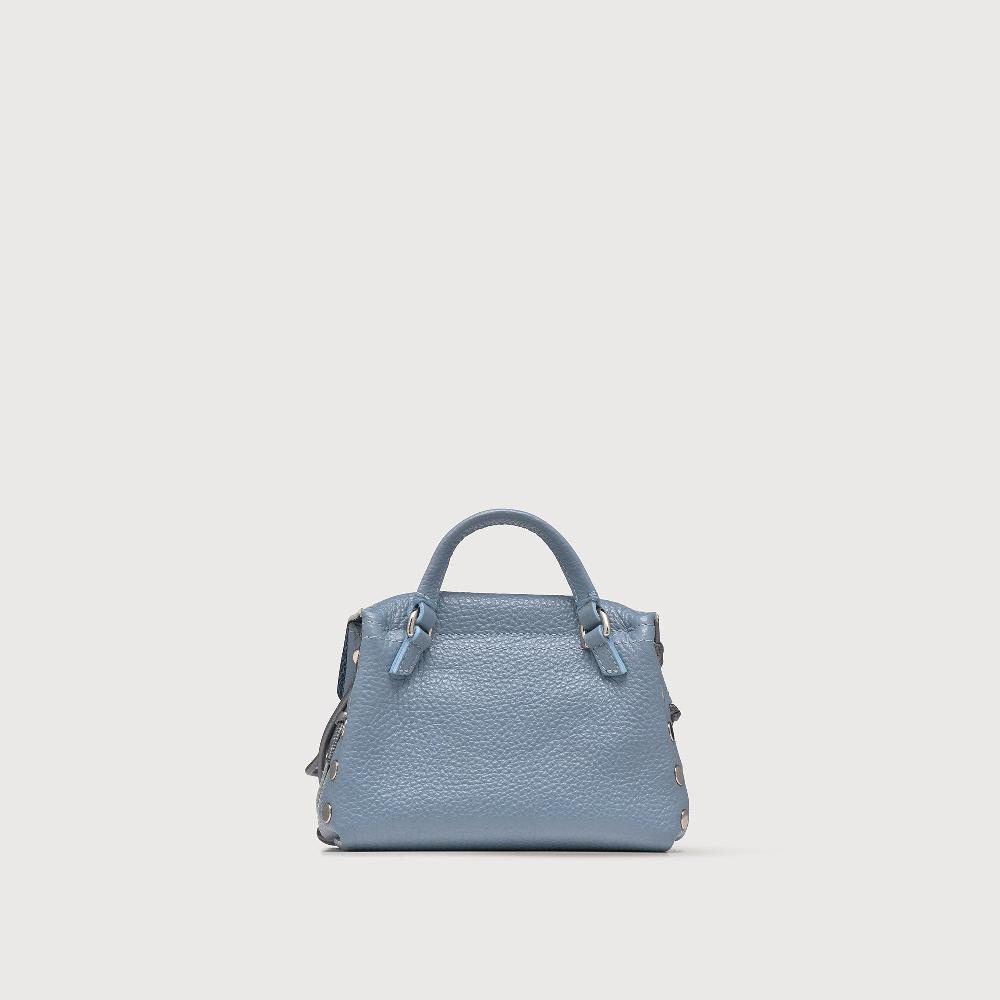 Zanellato BORSA POSTINA® SUPER BABY IN PELLE LAMINATA BLUE CARTA DA ZUCCHERO | Zanellato Spedizione Gratuita