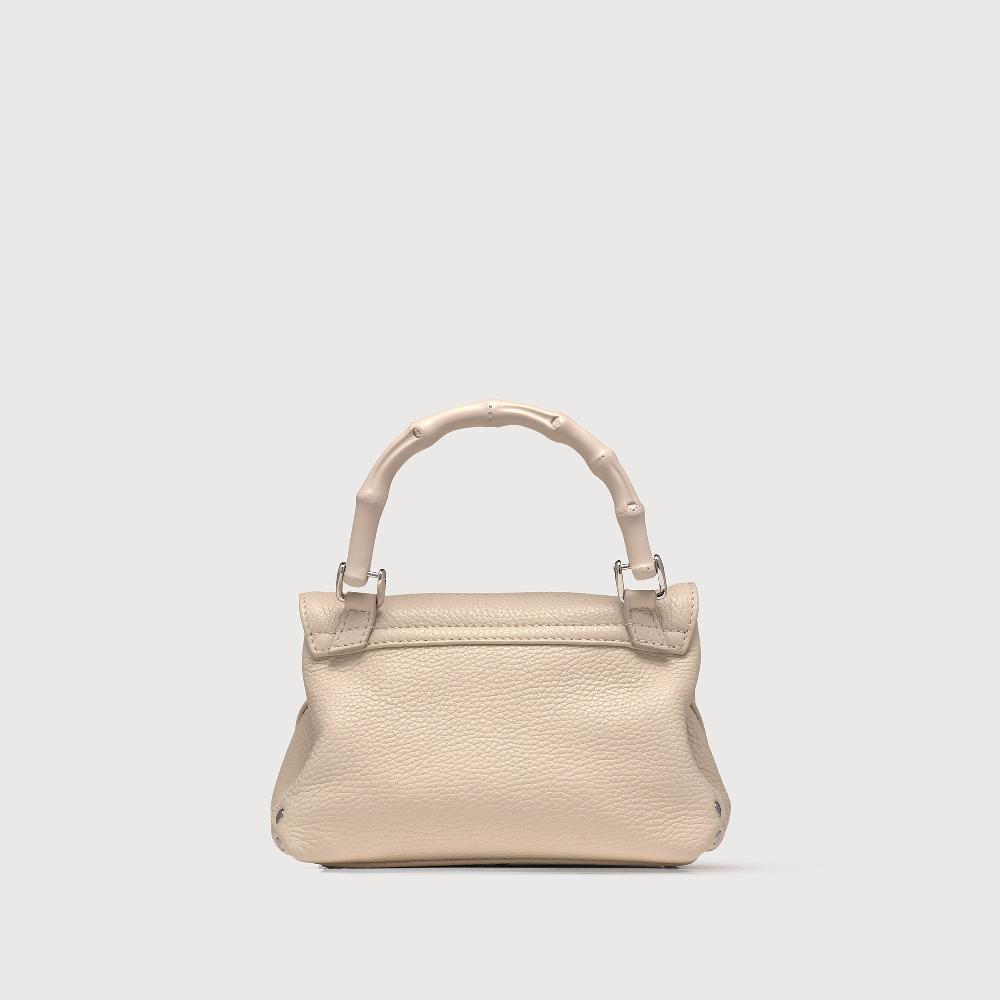 Zanellato BORSA POSTINA® BABY IN PELLE MARTELLATA WHITE BIANCONE | Zanellato Soddisfazione Garantita