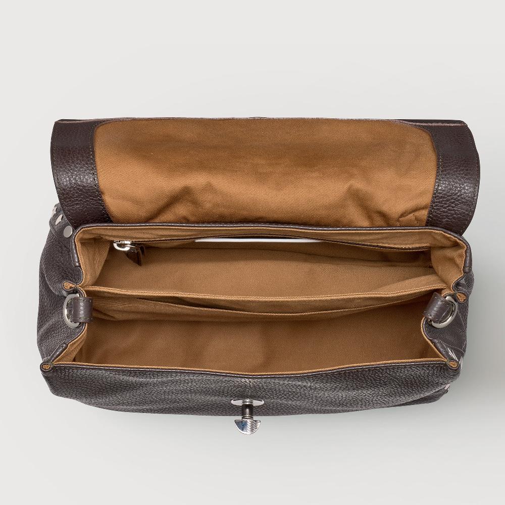 Zanellato BORSA POSTINA® SMALL IN PELLE MARTELLATA BROWN MOCACCINO | Zanellato Negozi Online