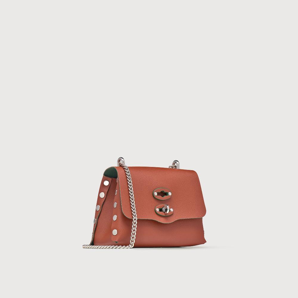 Zanellato BORSA POSTINA® SUPER BABY IN PELLE RIGENERATA BROWN COCCIO | Zanellato Fino Al -60%