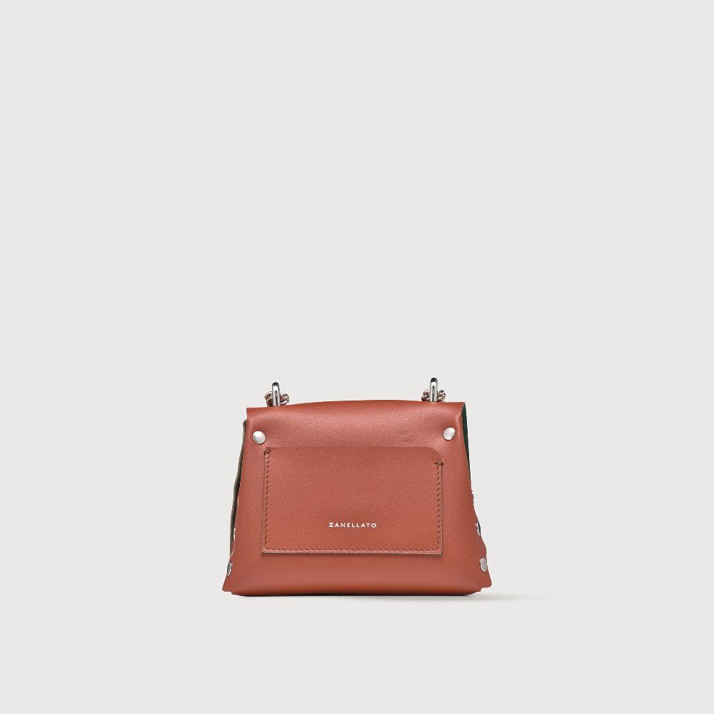 Zanellato BORSA POSTINA® SUPER BABY IN PELLE RIGENERATA BROWN COCCIO | Zanellato Fino Al -60%