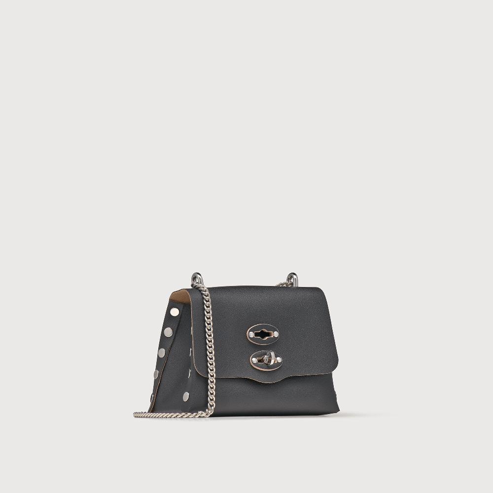Zanellato BORSA POSTINA® SUPER BABY IN PELLE RIGENERATA BLACK NERO | Zanellato Affare Del Giorno