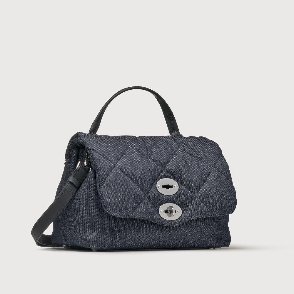 Zanellato BORSA POSTINA® SMALL IN TESSUTO DENIM PADDED BLUE NIMES | Zanellato Prezzo Ridotto