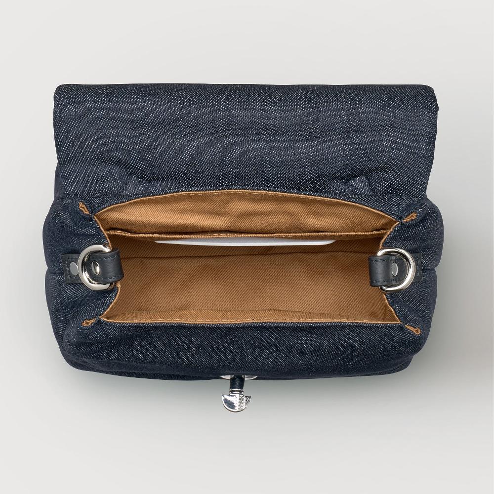 Zanellato BORSA POSTINA® BABY IN TESSUTO DENIM PADDED BLUE NIMES | Zanellato Sottocosto
