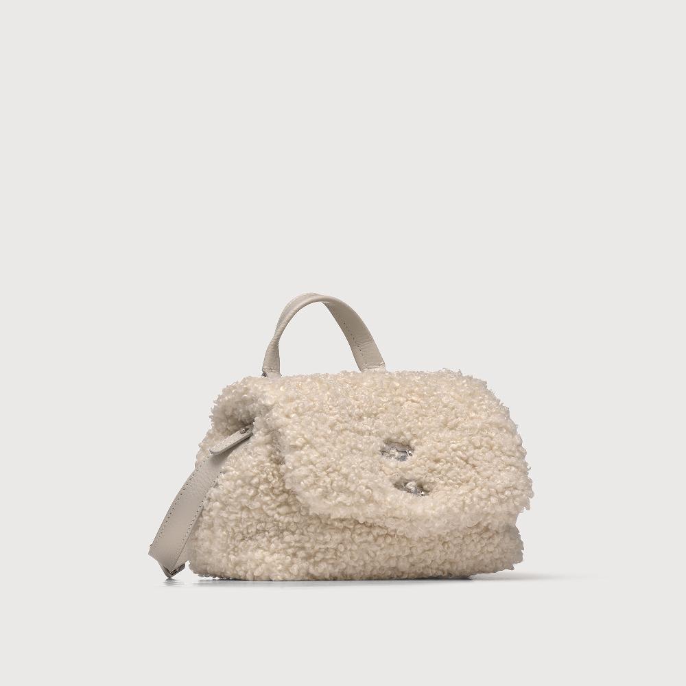 Zanellato BORSA POSTINA® BABY IN TESSUTO TEDDY WHITE MERINOS | Zanellato Sconto