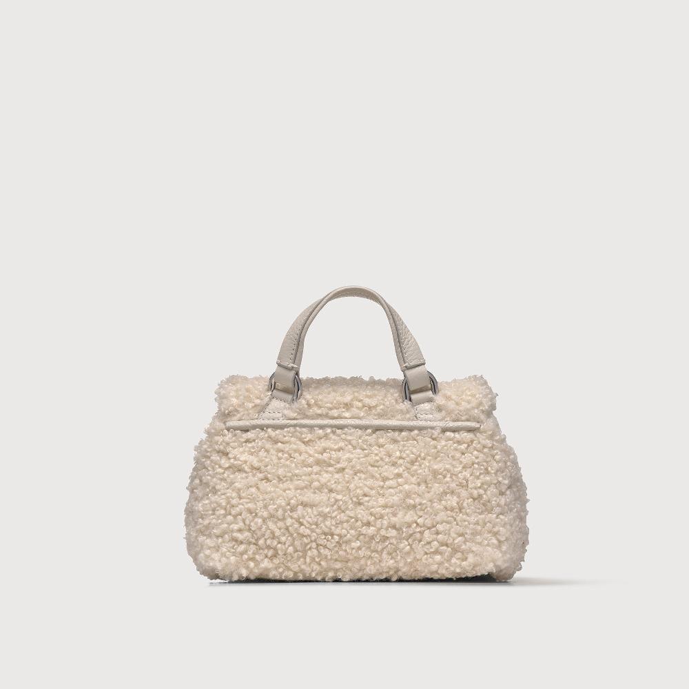 Zanellato BORSA POSTINA® BABY IN TESSUTO TEDDY WHITE MERINOS | Zanellato Sconto
