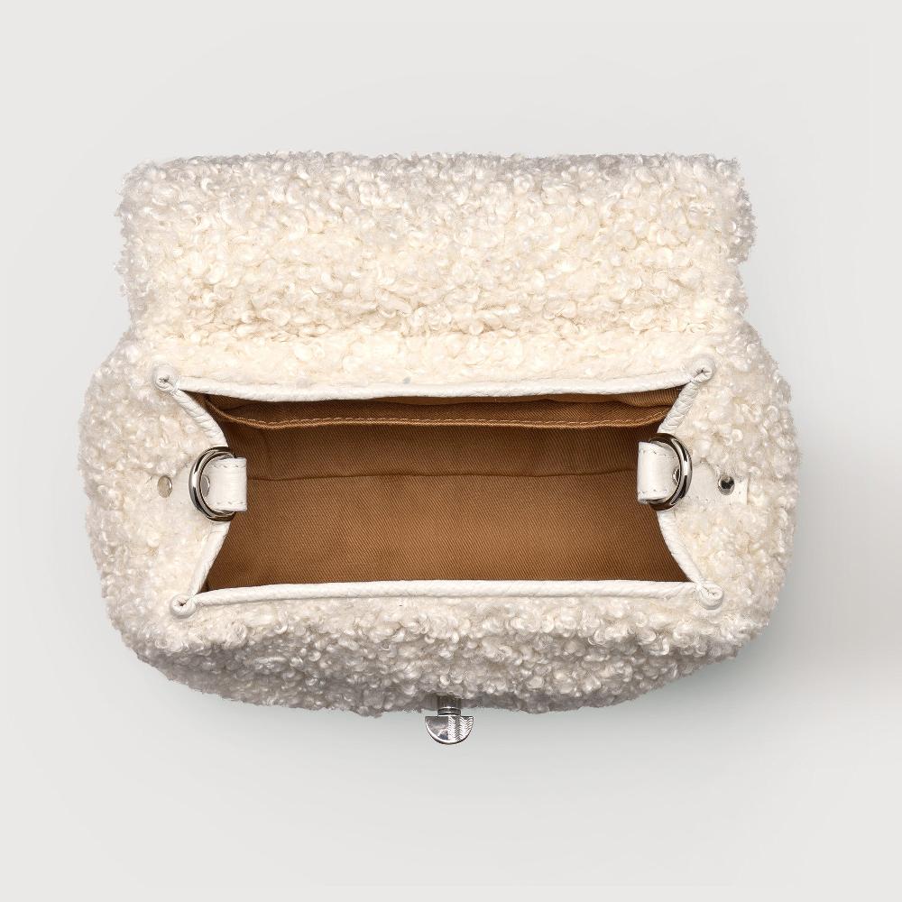 Zanellato BORSA POSTINA® BABY IN TESSUTO TEDDY WHITE MERINOS | Zanellato Sconto