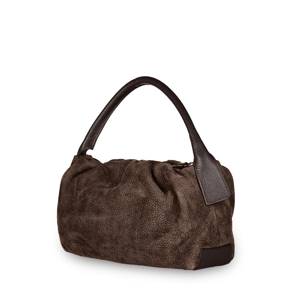 Zanellato BORSA TULIPA UNICA IN PELLE NABUK BROWN FONDENTE | Zanellato Vendita Economica