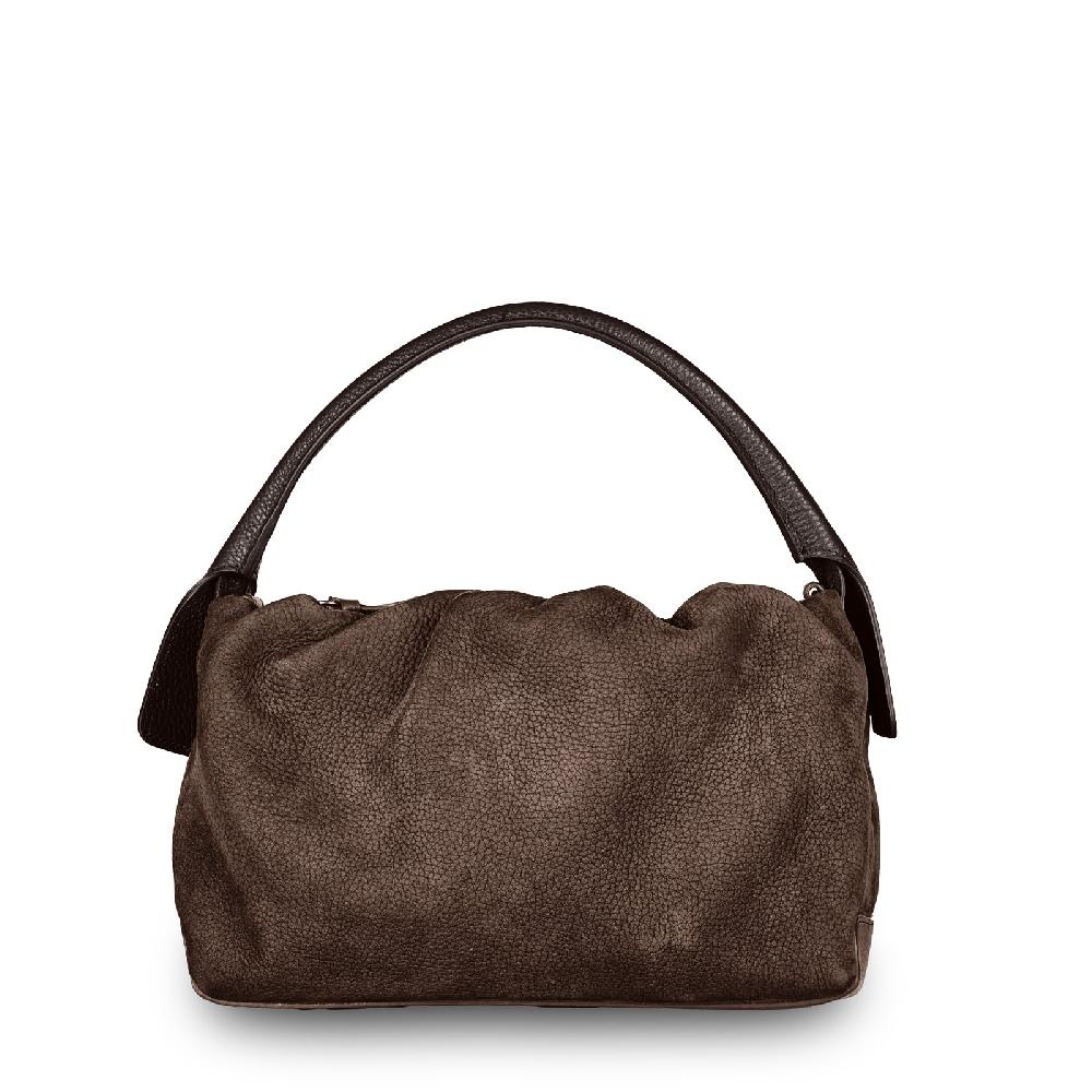 Zanellato BORSA TULIPA UNICA IN PELLE NABUK BROWN FONDENTE | Zanellato Vendita Economica