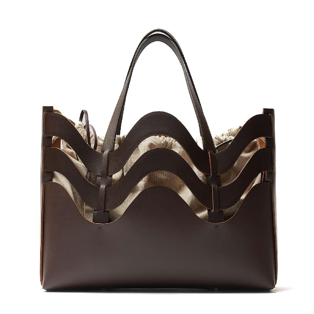 Zanellato BORSA DUNE MEDIUM IN PELLE RIGENERATA BROWN WENGHE | Zanellato In Saldo