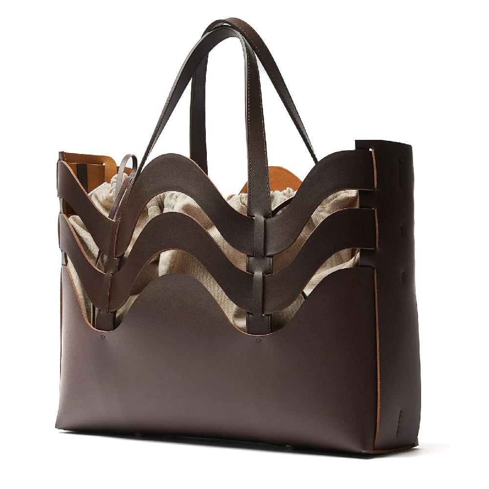 Zanellato BORSA DUNE MEDIUM IN PELLE RIGENERATA BROWN WENGHE | Zanellato In Saldo