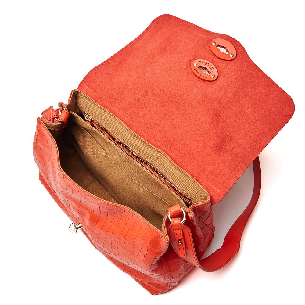 Zanellato BORSA POSTINA® SMALL IN PELLE STAMPATA RED MEDUSA | Zanellato Moda