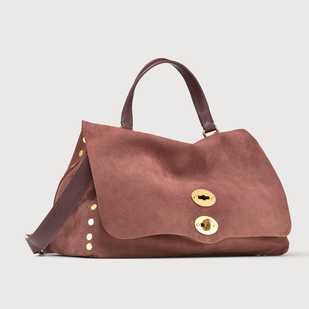 Zanellato BORSA POSTINA® MEDIUM IN PELLE NABUK RED BARBERA | Zanellato Qualità Garantita