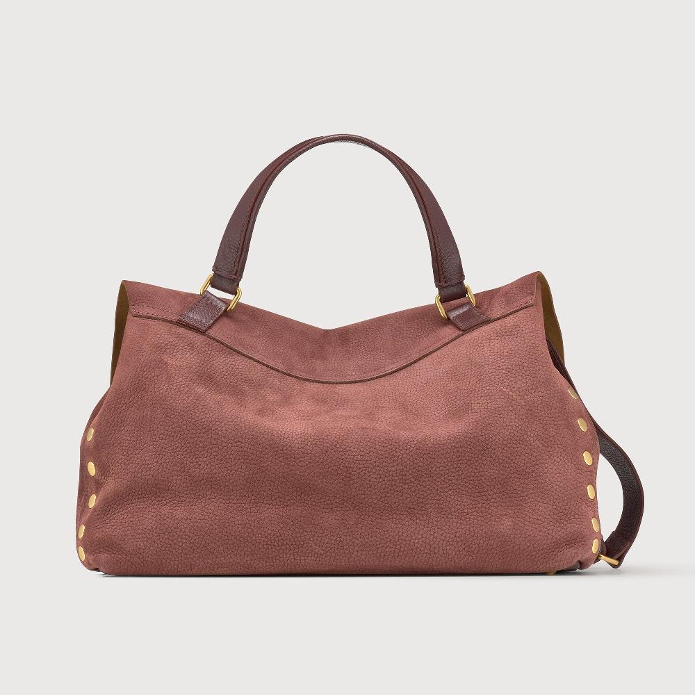 Zanellato BORSA POSTINA® MEDIUM IN PELLE NABUK RED BARBERA | Zanellato Qualità Garantita