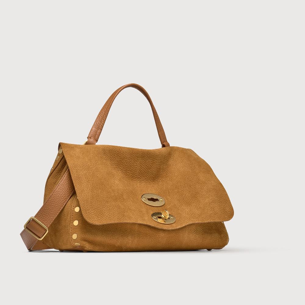 Zanellato BORSA POSTINA® SMALL IN PELLE NABUK BROWN BRANDY | Zanellato Consegna Veloce