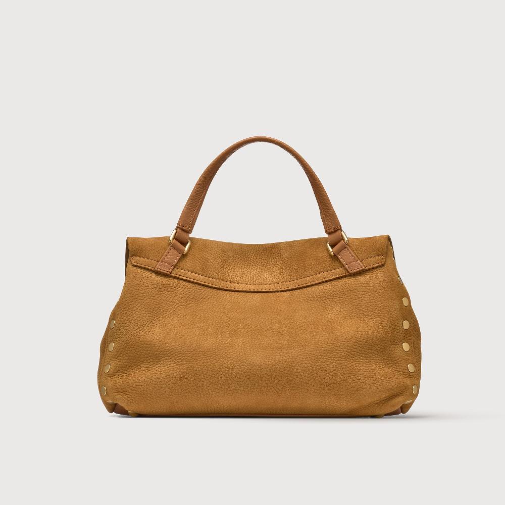 Zanellato BORSA POSTINA® SMALL IN PELLE NABUK BROWN BRANDY | Zanellato Consegna Veloce