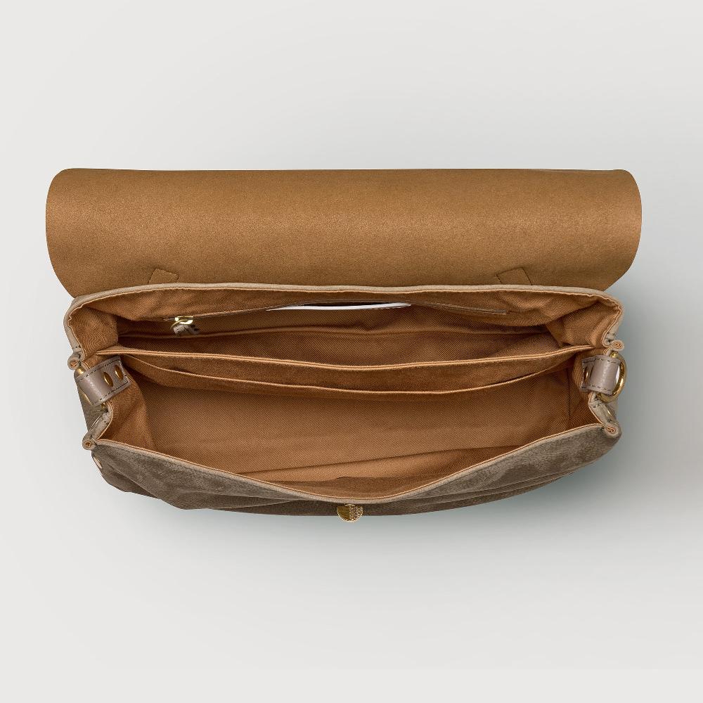 Zanellato BORSA POSTINA® MEDIUM IN PELLE NABUK GREY VOLTOLINA | Zanellato Fino Al -60%