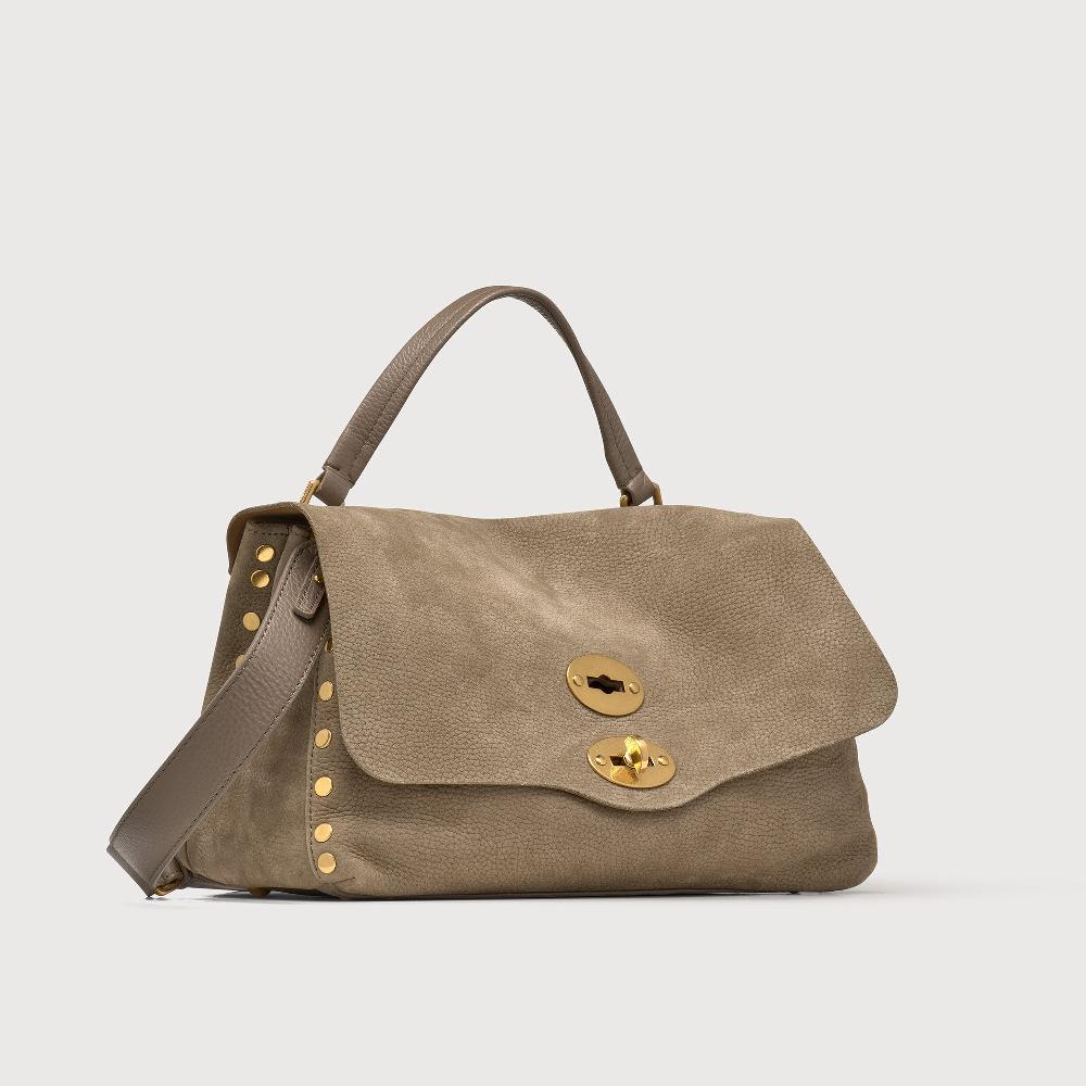 Zanellato BORSA POSTINA® SMALL IN PELLE NABUK GREY VOLTOLINA | Zanellato Shopping Online