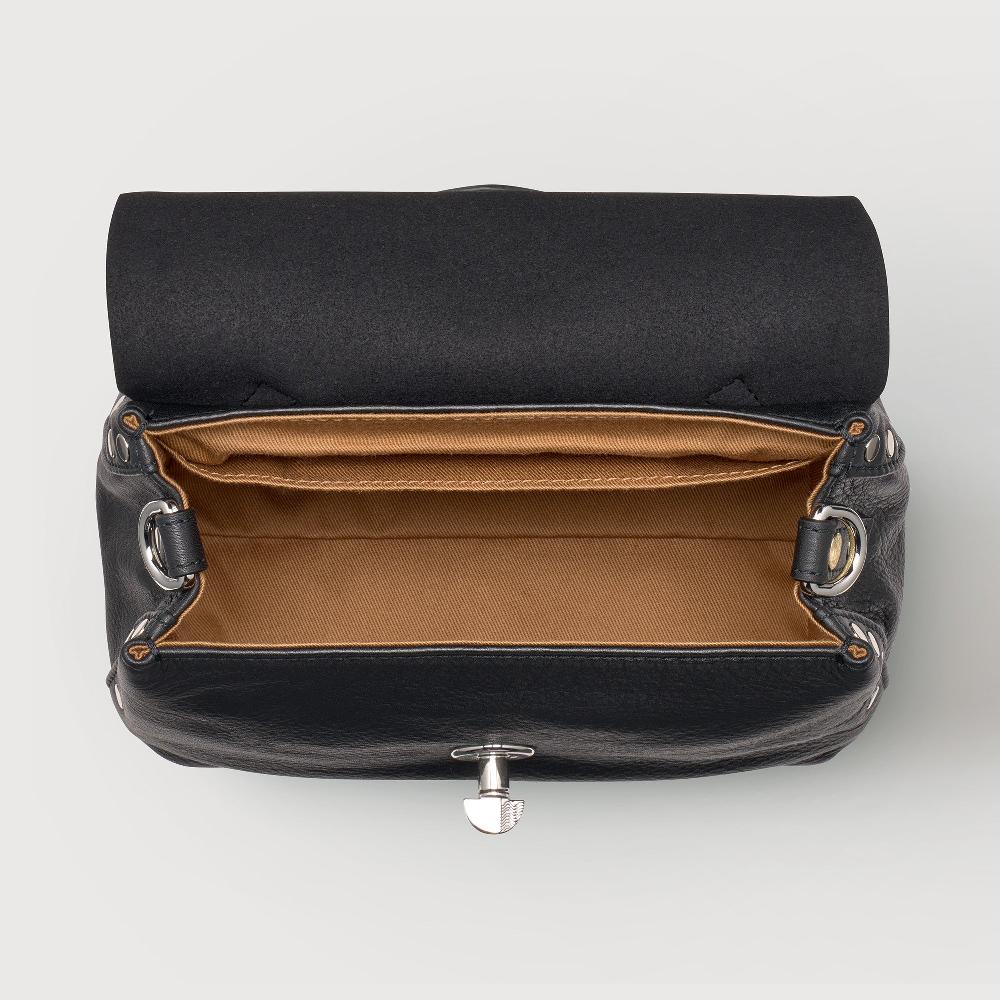 Zanellato BORSA POSTINA® BABY IN PELLE LISCIA BLACK NERO | Zanellato Sconto