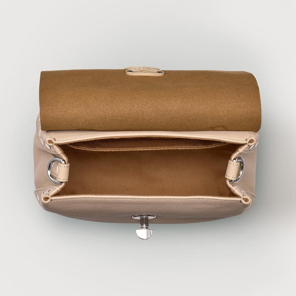 Zanellato BORSA POSTINA® BABY IN PELLE LISCIA BEIGE BLOOM | Zanellato Economico