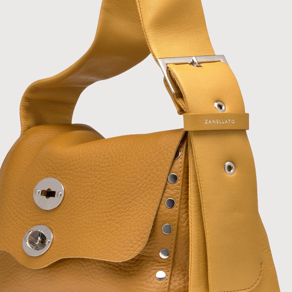 Zanellato BORSA POSTINA® SMALL IN PELLE MARTELLATA YELLOW GIALLONE | Zanellato Outlet