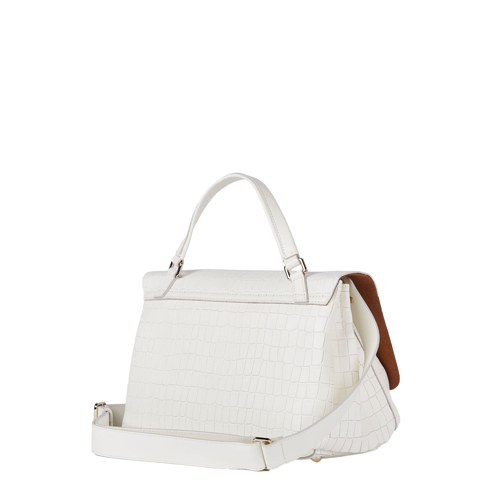 Zanellato BORSA POSTINA® SMALL IN PELLE STAMPATA WHITE LINO 21 | Zanellato Hotsell