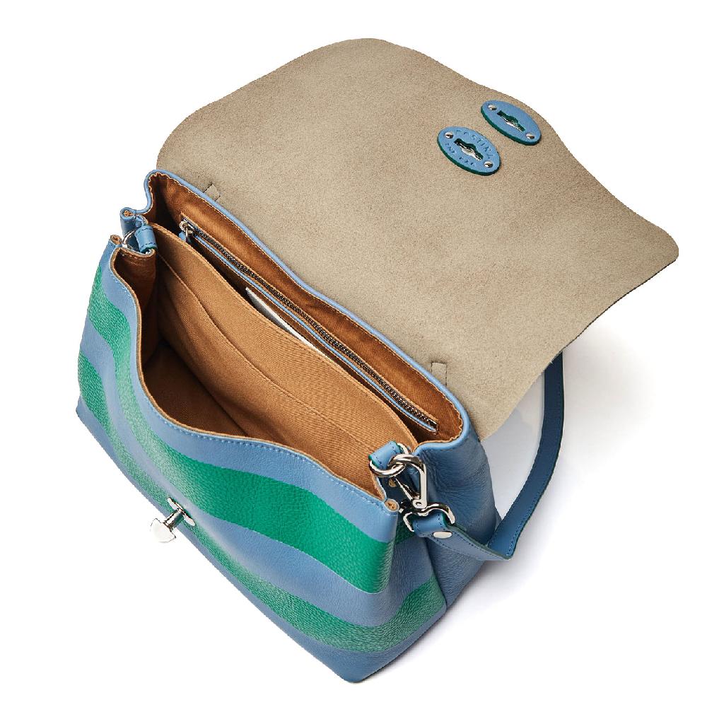 Zanellato BORSA POSTINA® SMALL IN PELLE MARTELLATA GREEN SMERALDO | Zanellato Vendite Flash