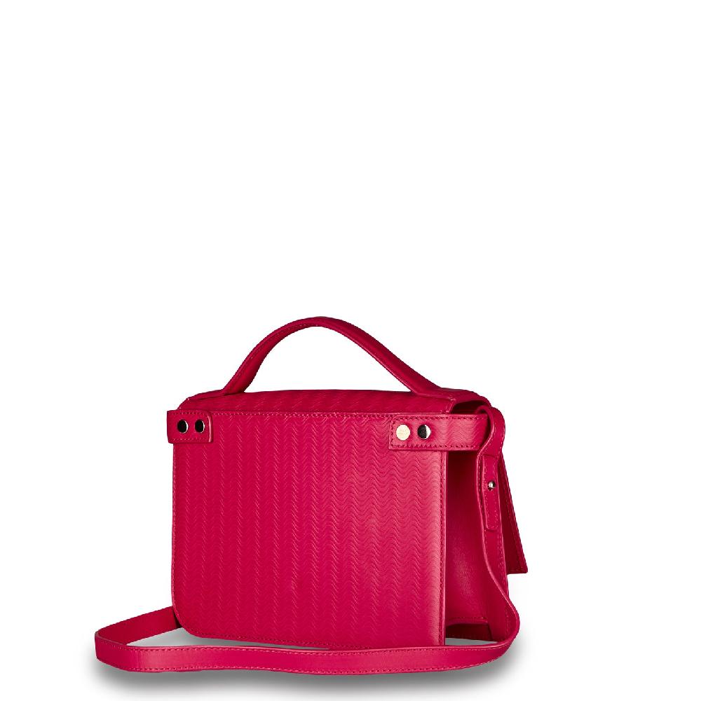 Zanellato BORSA ELLA UNICA IN PELLE STAMPATA ROSE FUCSIA | Zanellato In Saldo