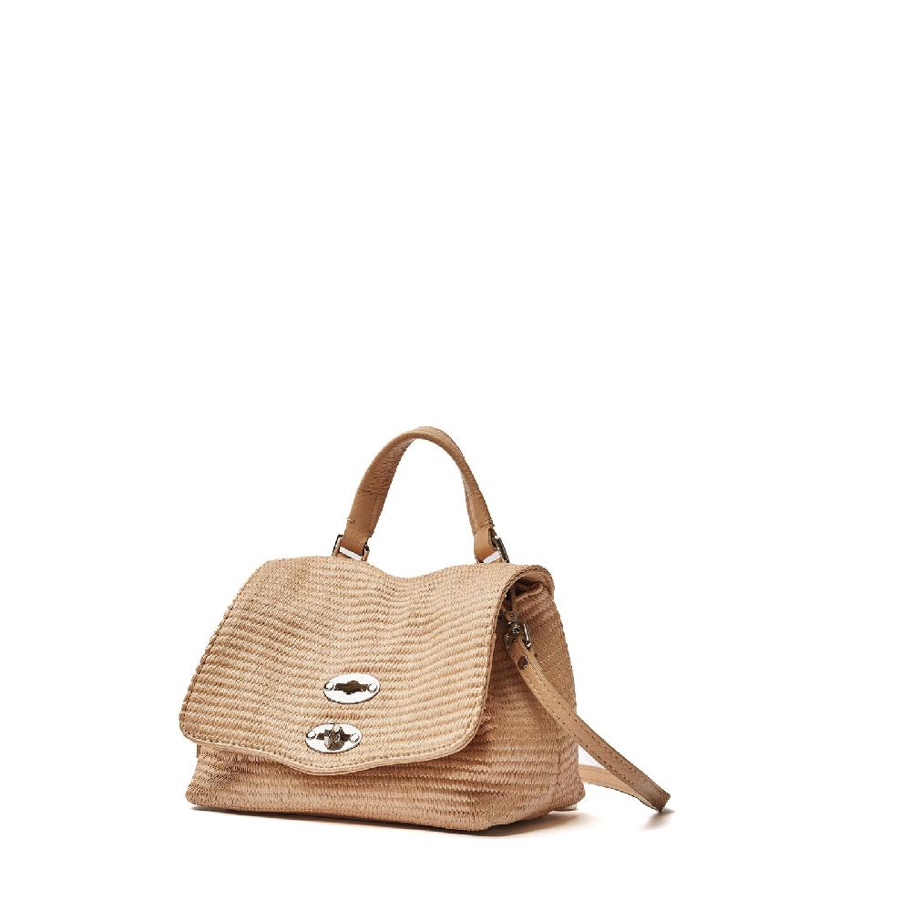 Zanellato BORSA POSTINA® BABY IN TESSUTO PAGLIA BEIGE AGAR AGAR | Zanellato Qualità