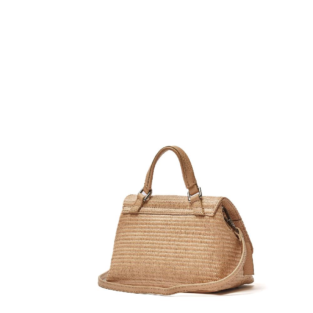 Zanellato BORSA POSTINA® BABY IN TESSUTO PAGLIA BEIGE AGAR AGAR | Zanellato Qualità
