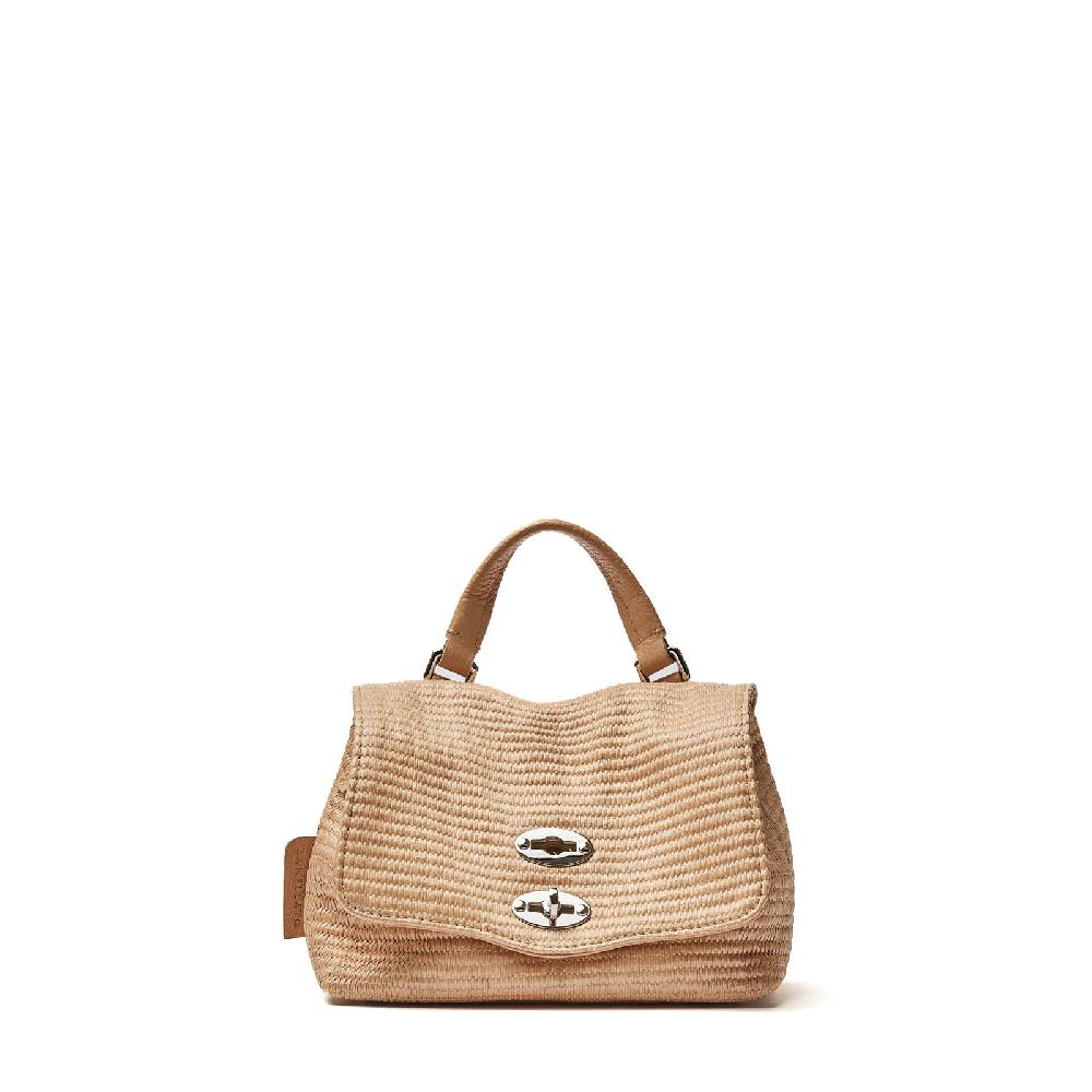 Zanellato BORSA POSTINA® BABY IN TESSUTO PAGLIA BEIGE AGAR AGAR | Zanellato Qualità
