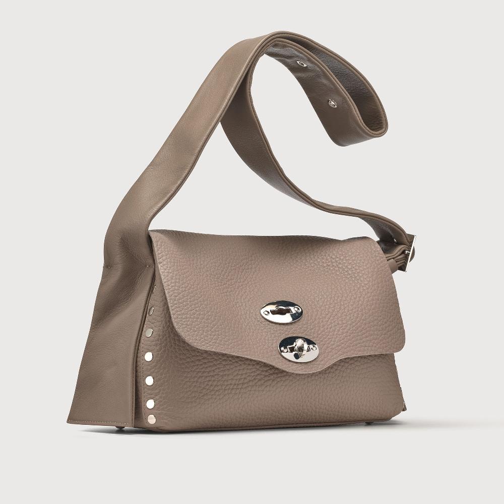 Zanellato BORSA POSTINA® SMALL IN PELLE MARTELLATA GREY CENERINO | Zanellato Spedizione Gratuita