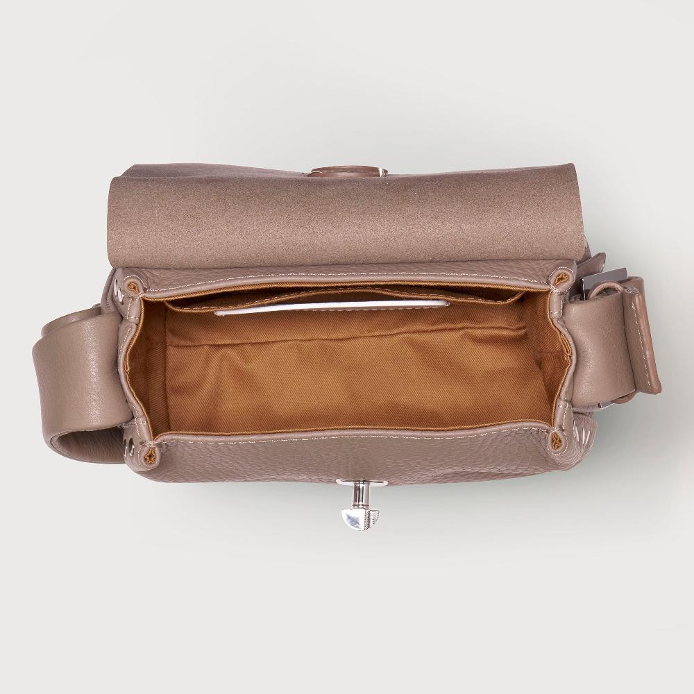 Zanellato BORSA POSTINA® BABY IN PELLE MARTELLATA GREY CENERINO | Zanellato Pezzi Unici