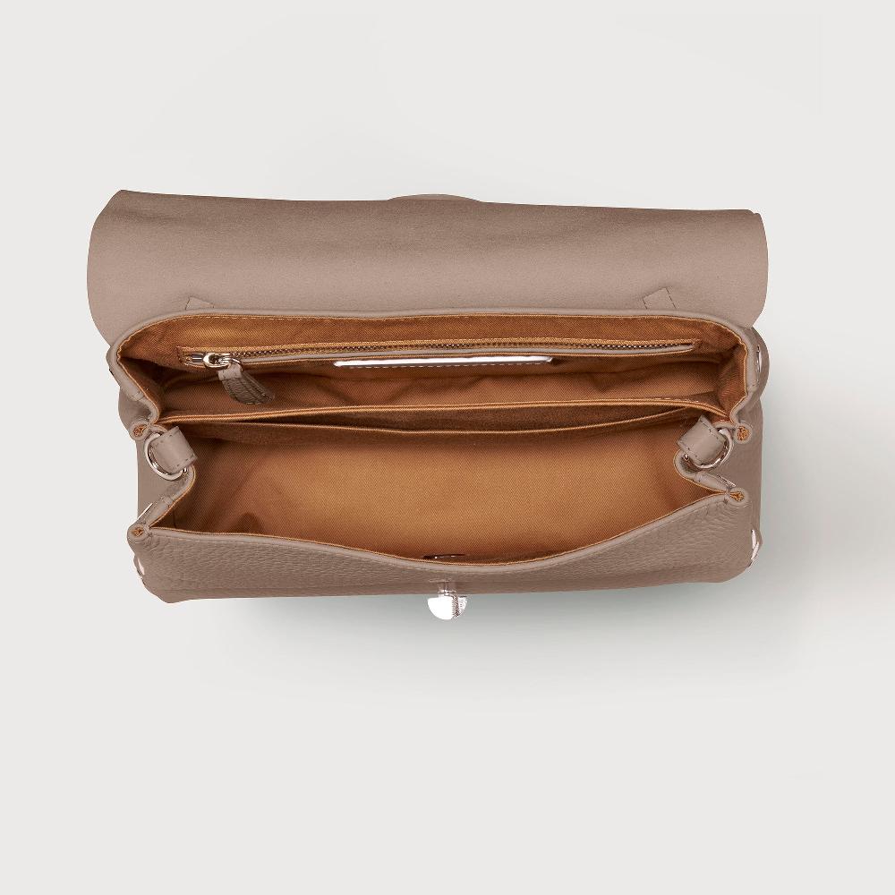 Zanellato BORSA POSTINA® SMALL IN PELLE MARTELLATA GREY CENERINO | Zanellato Negozi Online