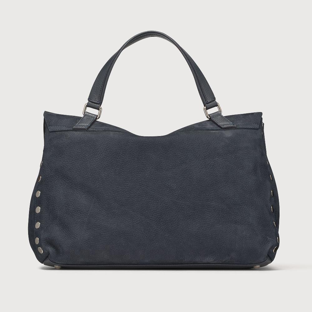 Zanellato BORSA POSTINA® MEDIUM IN PELLE NABUK BLUE NOTTE | Zanellato Shopping Online