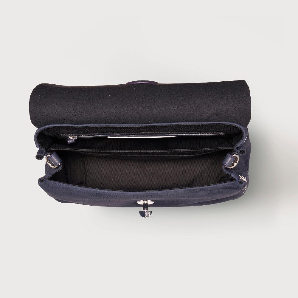 Zanellato BORSA POSTINA® SMALL IN PELLE NABUK BLUE NOTTE | Zanellato Affare Del Giorno