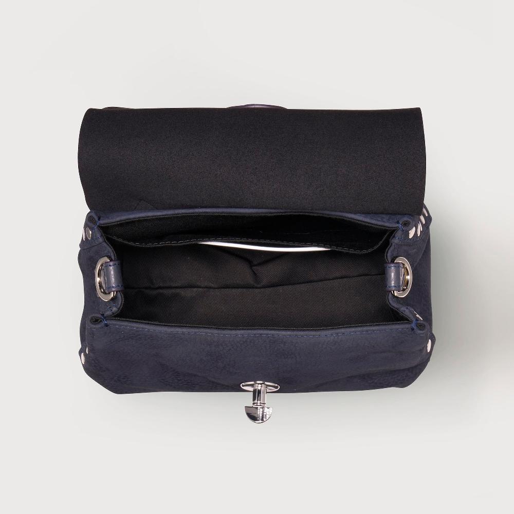 Zanellato BORSA POSTINA® BABY IN PELLE NABUK BLUE NOTTE | Zanellato Prezzo Ridotto