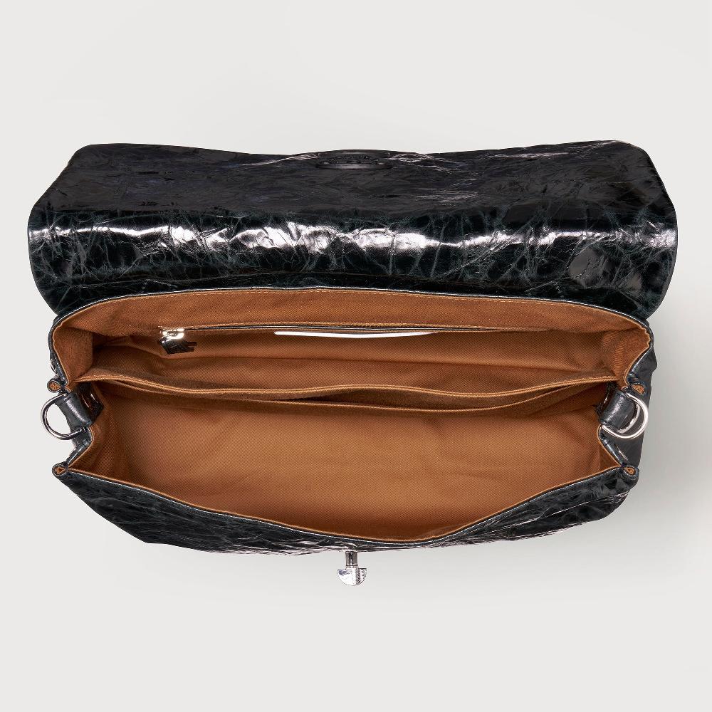 Zanellato BORSA POSTINA® MEDIUM IN PELLE SPAZZOLATA BLACK NERO | Zanellato Sottocosto