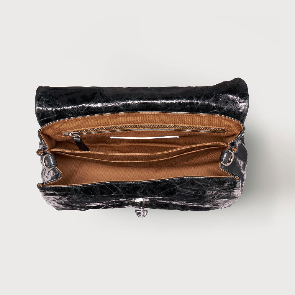 Zanellato BORSA POSTINA® SMALL IN PELLE SPAZZOLATA BLACK NERO | Zanellato Novità