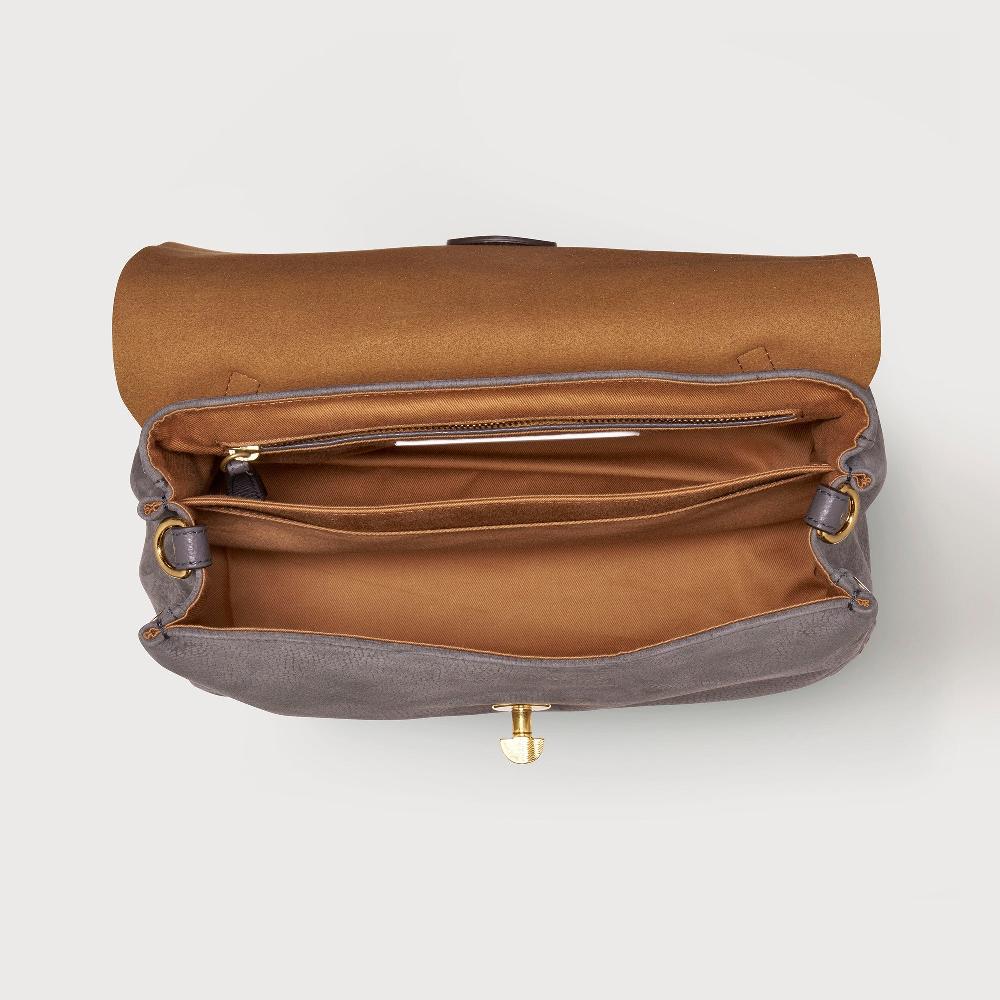 Zanellato BORSA POSTINA® SMALL IN PELLE MARTELLATA GREY FIAMMINGO | Zanellato Presa