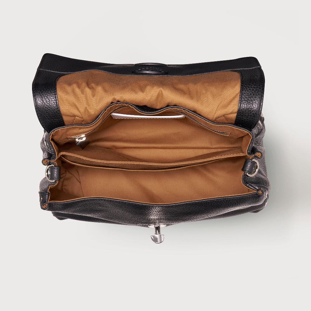 Zanellato BORSA POSTINA® SMALL IN PELLE MARTELLATA BLACK NERO | Zanellato Economico
