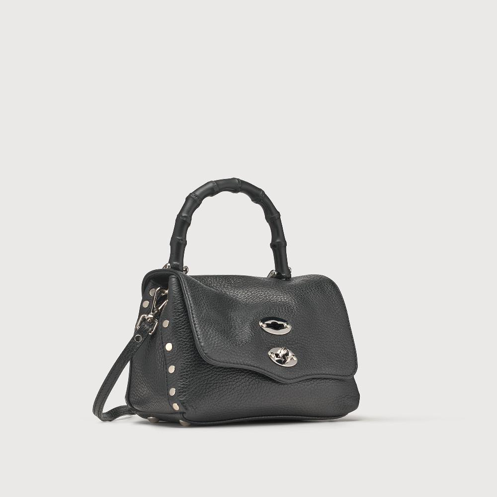 Zanellato BORSA POSTINA® BABY IN PELLE MARTELLATA BLACK NERO | Zanellato Online