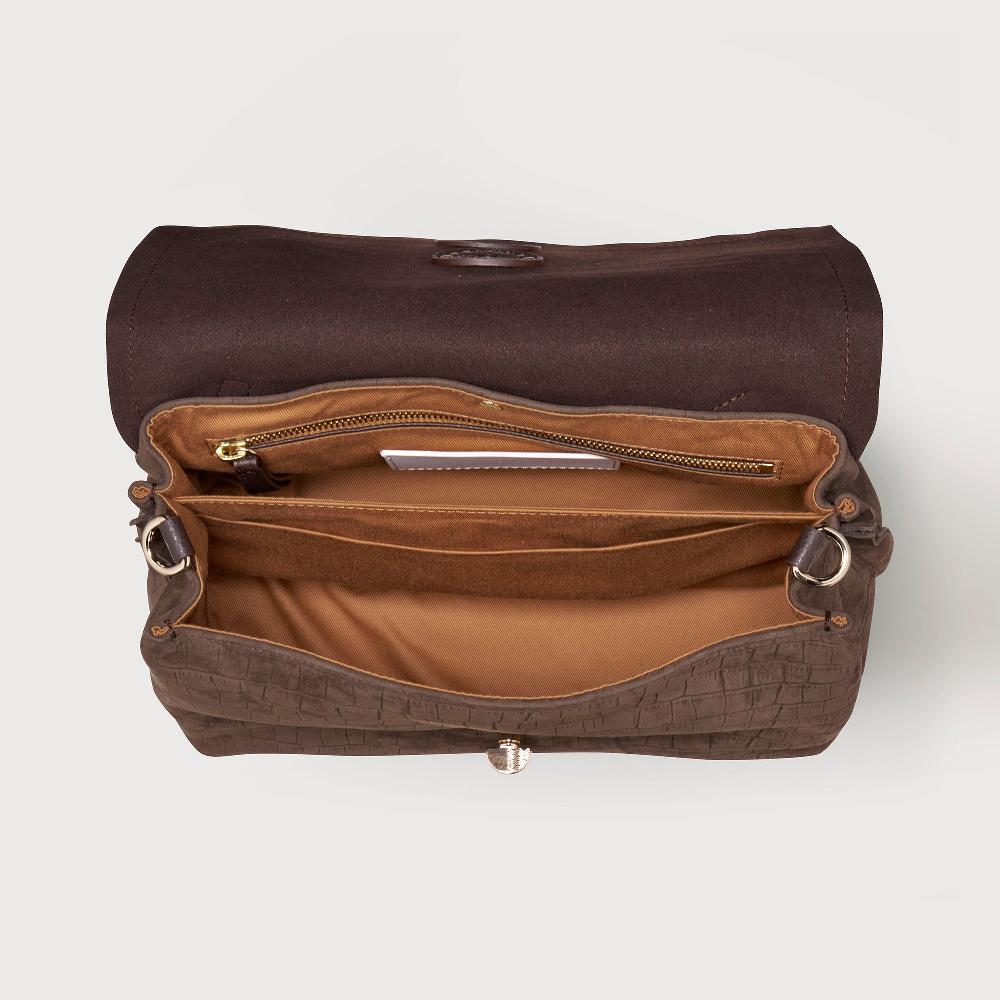 Zanellato BORSA POSTINA® SMALL IN PELLE NABUK BROWN FONDENTE | Zanellato Hotsell