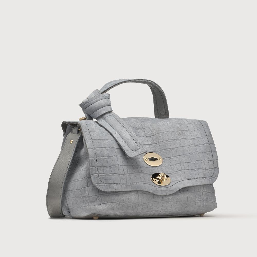 Zanellato BORSA POSTINA® SMALL IN PELLE NABUK GREY PIOGGIA | Zanellato Vendita Calda