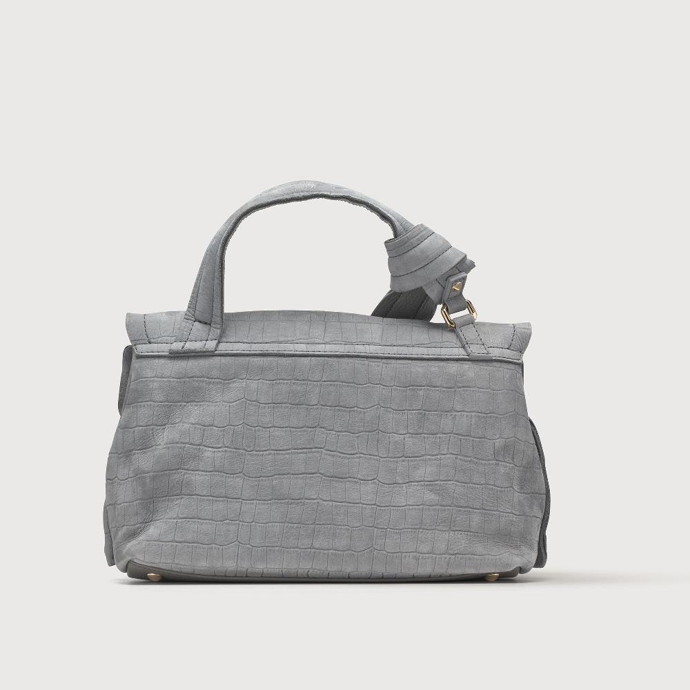 Zanellato BORSA POSTINA® SMALL IN PELLE NABUK GREY PIOGGIA | Zanellato Vendita Calda