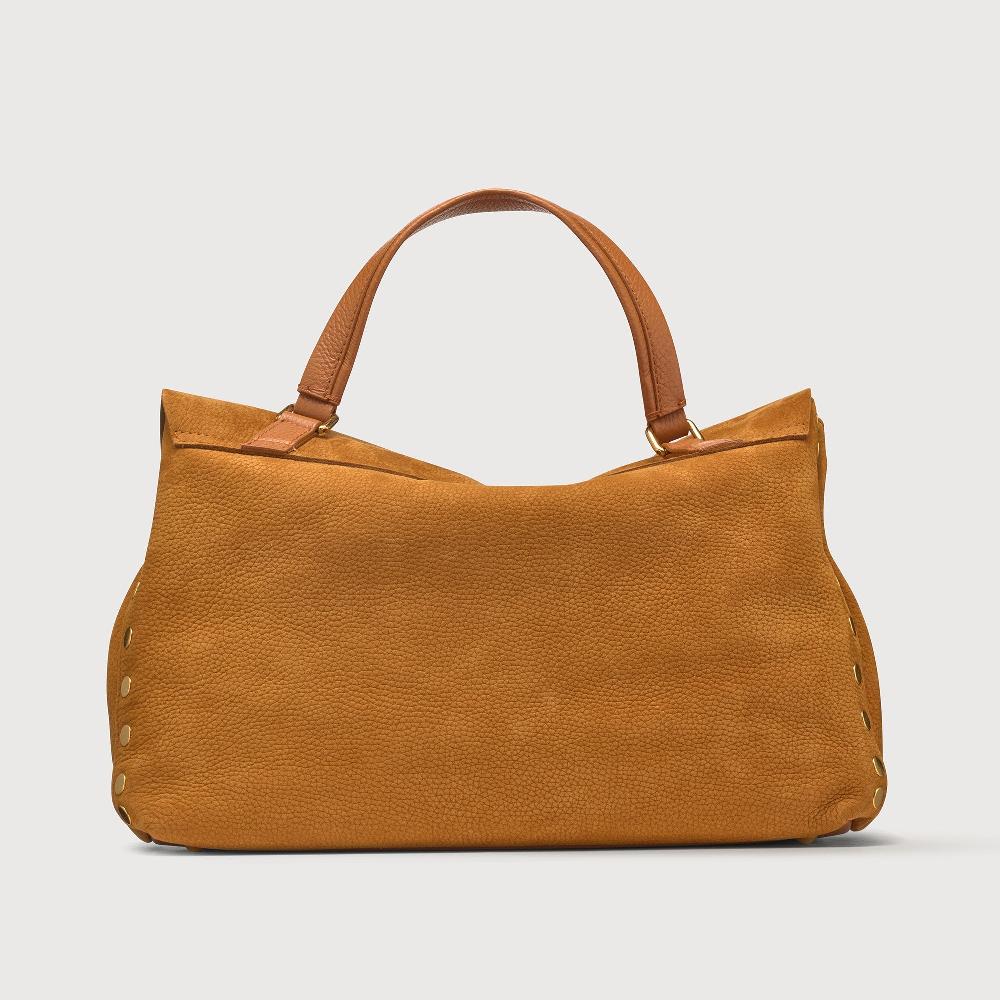Zanellato BORSA POSTINA® MEDIUM IN PELLE NABUK BROWN BRANDY | Zanellato Saldi Di Fabbrica